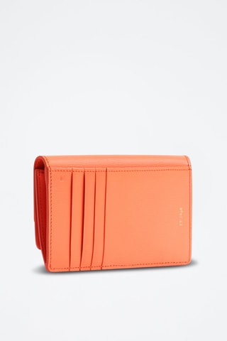 Porte-cartes en cuir pleine fleur Naya - Pêche 