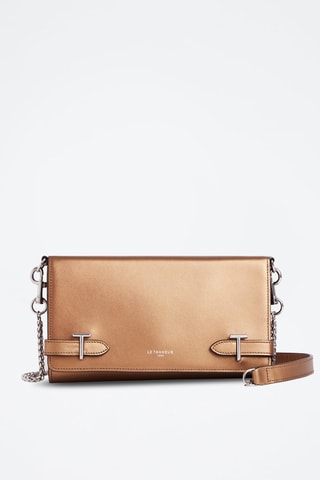 Bolso de mano de piel Emilie - Marrón
