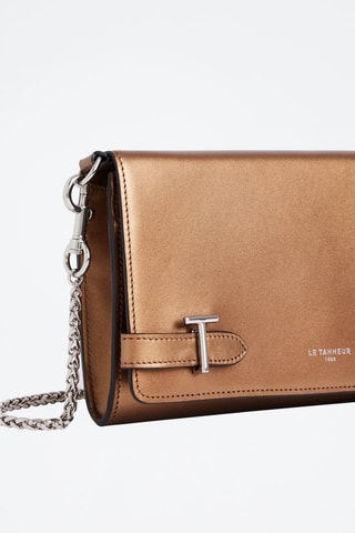 Bolso de mano de piel Emilie - Marrón