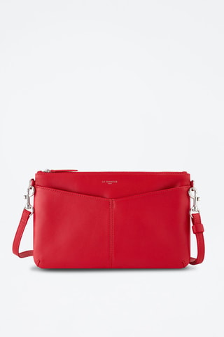 Bolso de mano de piel Charlotte Rojo