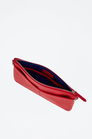 Bolso de mano de piel Charlotte Rojo