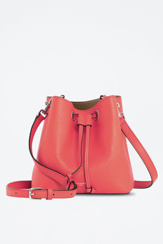 Bolso saco de piel Louise Rosa