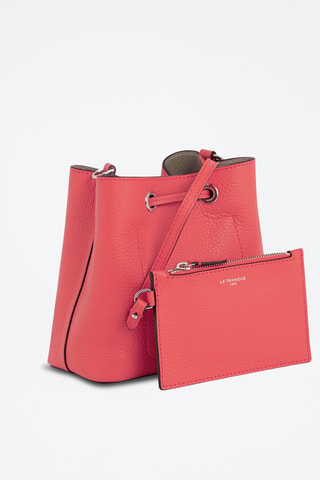 Bolso saco de piel Louise Rosa
