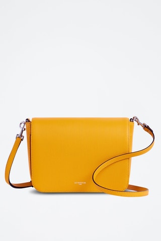 Bandolera de piel Lise - Amarillo y azul