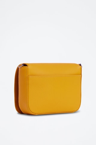 Bandolera de piel Lise - Amarillo y azul