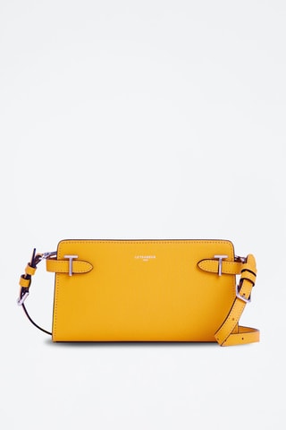 Bandolera pequeña de piel Emilie - Amarillo
