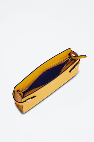 Bandolera pequeña de piel Emilie - Amarillo