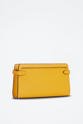 Bandolera pequeña de piel Emilie - Amarillo
