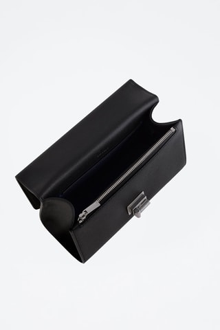Bandolera pequeña de piel Eva Negro