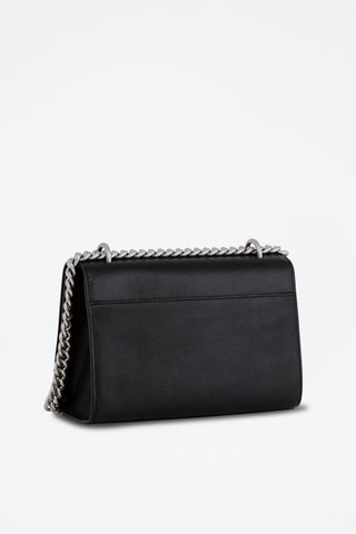 Bandolera pequeña de piel Eva Negro