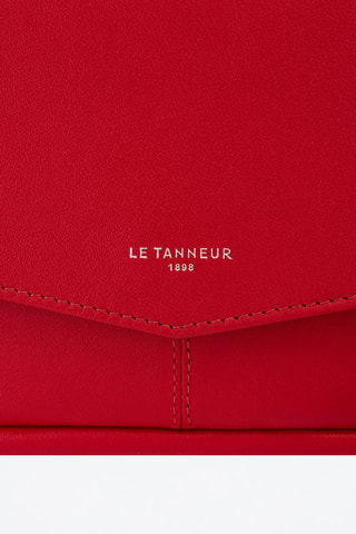 Bandolera de piel Charlotte Rojo