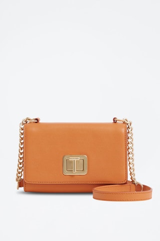Bandolera de piel Eva Naranja