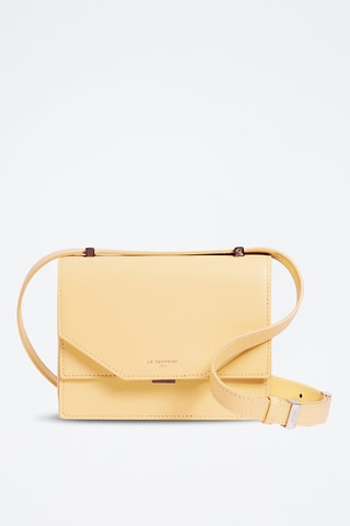 Minibandolera de piel plena flor Naya - Amarillo