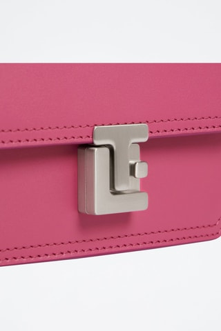 Bandolera de piel plena flor Rose - Rosa