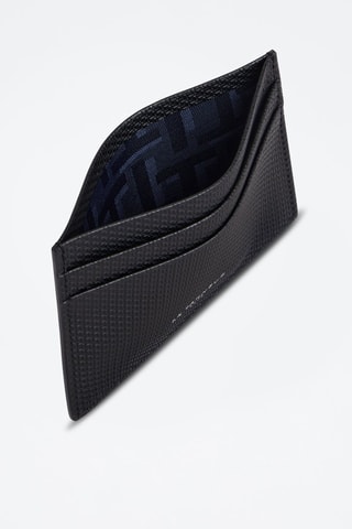 Cartera y tarjetero de piel Emile - Azul y negro