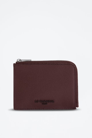 Cartera y tarjetero de piel Emile - Rojo y azul
