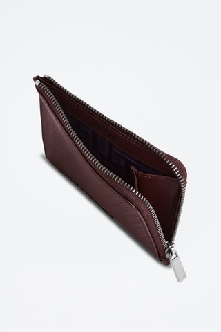 Cartera y tarjetero de piel Emile - Rojo y azul