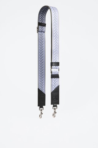 Bandolera ajustable de piel - Azul