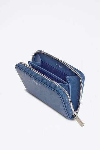 Porte-monnaie en cuir pleine fleur Emilie - Bleu