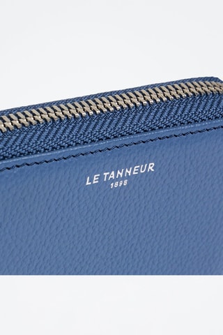 Porte-monnaie en cuir pleine fleur Emilie - Bleu