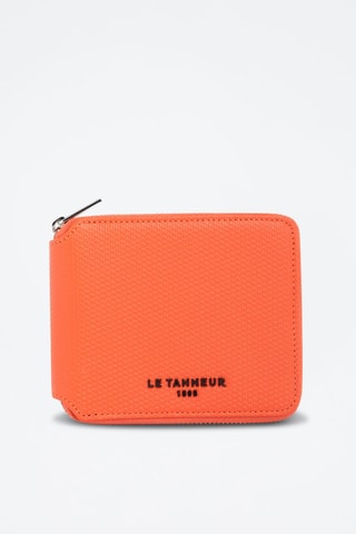 Monedero Emile de piel Tangerine