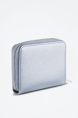 Porte-monnaie en cuir Emilie Argenté