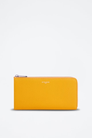 Cartera de piel Emilie - Amarillo y azul