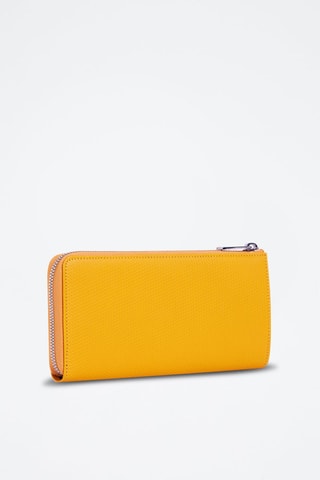 Cartera de piel Emilie - Amarillo y azul