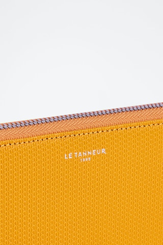 Cartera de piel Emilie - Amarillo y azul