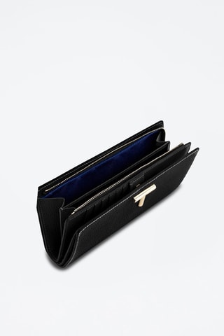 Grand compagnon en cuir Gisèle Noir