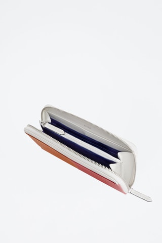 Cartera de piel Charlotte Blanco, naranja y rosa