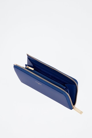 Cartera de piel Emilie Índigo