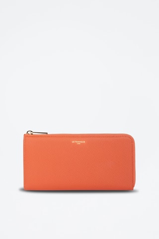 Cartera de piel Emilie Tangerine