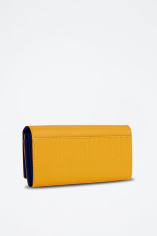 Cartera de piel Lise - Amarillo y azul