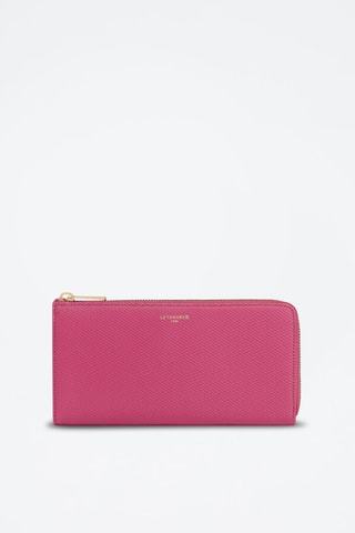 Cartera de piel Signature T - Rosa
