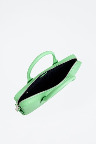 Maletín slim 14" Emile de piel Pistacho