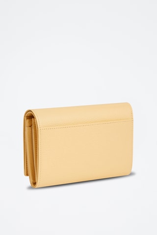 Cartera de piel - Amarillo pastel