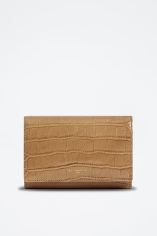 Cartera de piel - Marrón claro