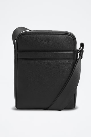 Bandolera de piel - Negro