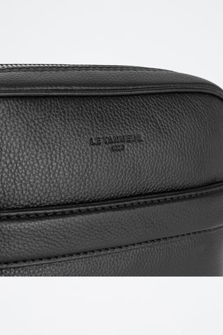 Bandolera de piel - Negro