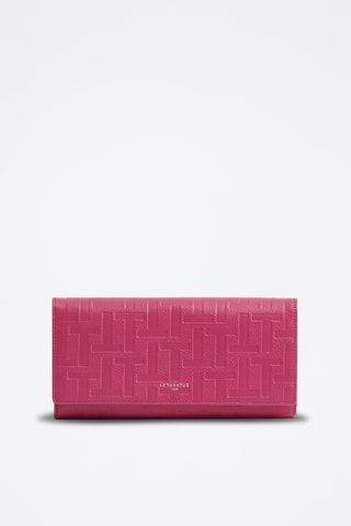 Cartera de piel - Fucsia