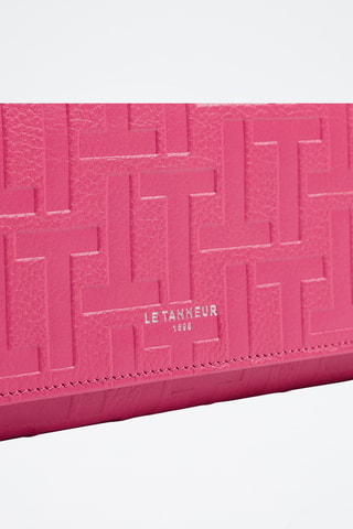 Cartera de piel - Fucsia