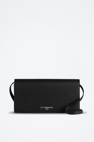 Bolso de mano de piel - Negro