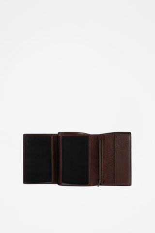 Cartera de piel - Marrón