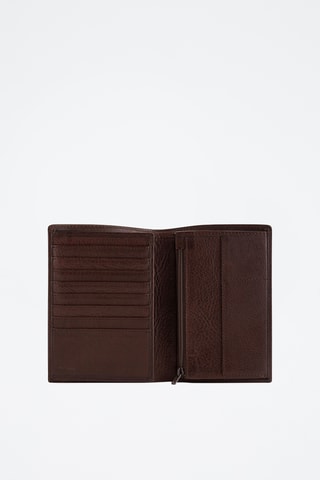 Cartera de piel - Marrón