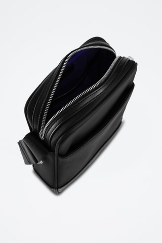 Bandolera de piel - Negro