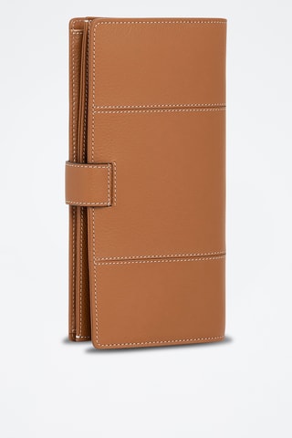 Cartera de piel - Marrón