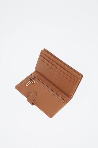 Cartera de piel - Marrón