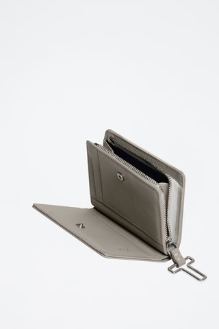 Cartera de piel - Gris
