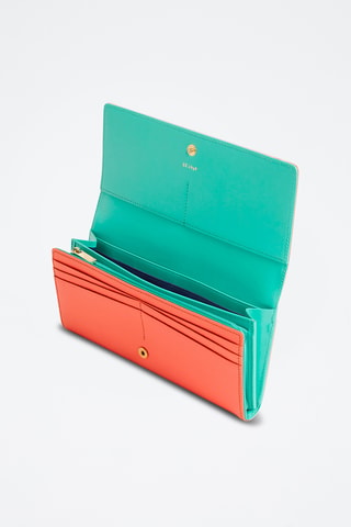 Cartera de piel - Naranja